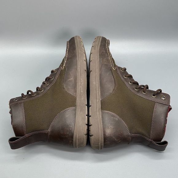Lems Boots Mens 9.5 Womens 11 Boulder Hiking Timber Brown Olive High Top Shoes - Picture 6 of 10